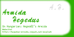 armida hegedus business card